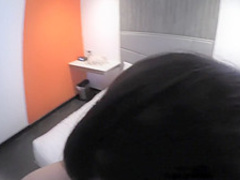 Petite brunette teen gives a great blowjob and gets nailed deep in POV