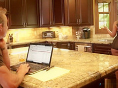 Striking milf with amazing big hooters Kiara Mia enjoys a hard fucking