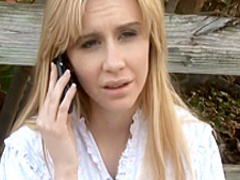 Stunning blonde cheerleader begs for a hard fucking and a hot creampie