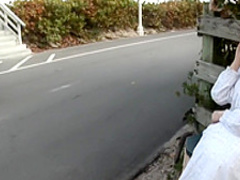 Stunning blonde cheerleader begs for a hard fucking and a hot creampie