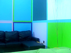 Blonde and brunette cuties having fun with a sex toy and a raging dick