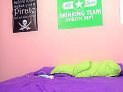 Wild European beauty Amirah Adara enjoys a huge dildo and a hard dick