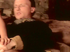 Anita is in an orgy of butt fucking and swallowing their cum