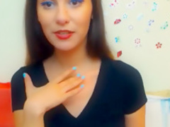 Cute brunette cam masturbates dildo anal getting super wet