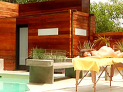 Foxy Lily Love gets an oiled massage, a big dick to suck and plug her