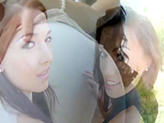 Sultry young cuties Angelik and Tiffany feed their desire for anal sex