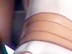 Upskirt panties sitting on grass