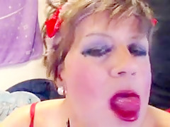 Madeup very girly sissy smoking and teasing yummy tongue