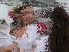 Two ravishing girls are joined by a hung guy for a hardcore threesome