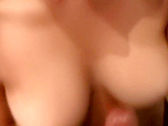 Gorgeous brunette drops to her knees and worships a long dick in POV