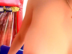 Sensuous Latina gets nailed doggy style before riding that long prick