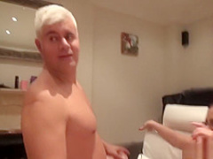 Stacked British sluts Lucia and Emma getting drilled by the same guy