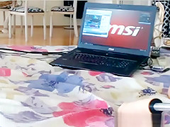 anal sex with fucking machine for blonde girl in lingerie