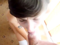 Cutie sucking and takes a facial