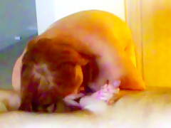 Wife gives a shave  a ball suck and a bj