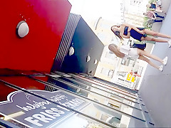 Spying on two hot college girl in public