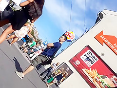 Spying on two hot college girl in public