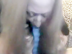 BBW Dildo Hairjob and Titjob, Long Hair, Hair