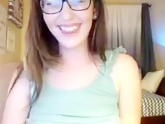 Girl glasses tits webcam solo one