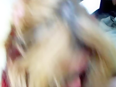 Fur coat milf gives blowjob to taxi man