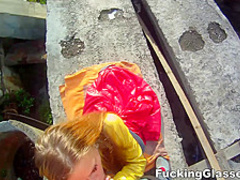 Fucking Glasses - Emma - Fucked on a construction site