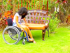 young Paraplegic girl feet