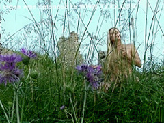 Naked in a beautiful meadow