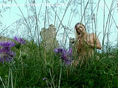 Naked in a beautiful meadow