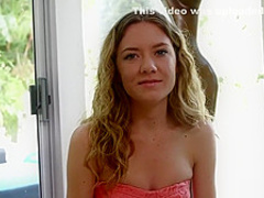 Adorable brunette got a nice facial