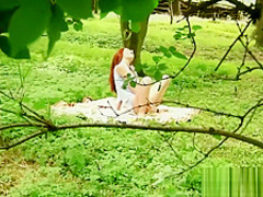 Beautiful Young Girl Hardcore Fucks Grandpa In the Forrest gets facial cum