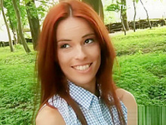 Beautiful Young Girl Hardcore Fucks Grandpa In the Forrest gets facial cum