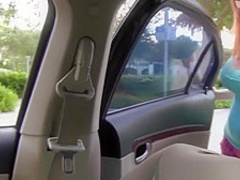 Bodacious teen in public getting painted white