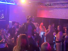 Hot Euro takes his cock and balls in her mouth