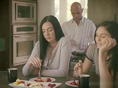 First anal threesome for horny stepdaughters