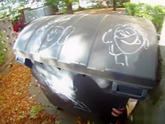 Blonde cutie tricked into outdoor sex