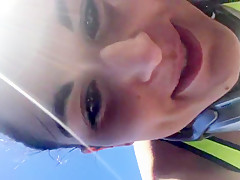 Car fingering gym slut