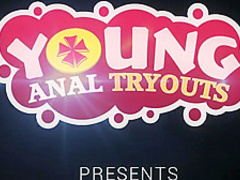 Young Anal Tryouts - Curvy ginger babe teases dude with her round butt