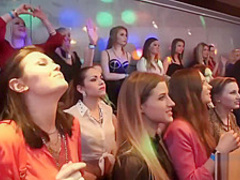 Girls at a party suck on cocks