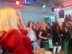 Girls at a party suck on cocks