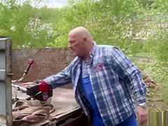 German MILF pussy for two lucky workers