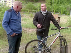 German MILF pussy for two lucky workers