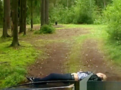 While camping in the wilderness they cant keep off each other