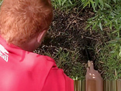 Amateur redhead gets her hairy cunt inseminated