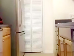 Sexy chubby mom housework