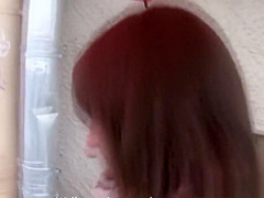 Teen bends over and takes his dick inside her doggystyle