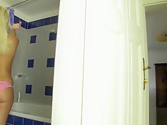 Amazing shower fucking featuring hot Bambi