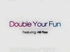 Alli Rae is fucked in threesome with double cumshot by two guys - FantasyHD