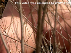 Katy pushes her ass out