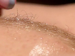 Massage Rooms Flexible blonde Russian babe is fucked by plump bum lesbian