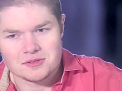 Hot girl in an outdoor shower sucking cock